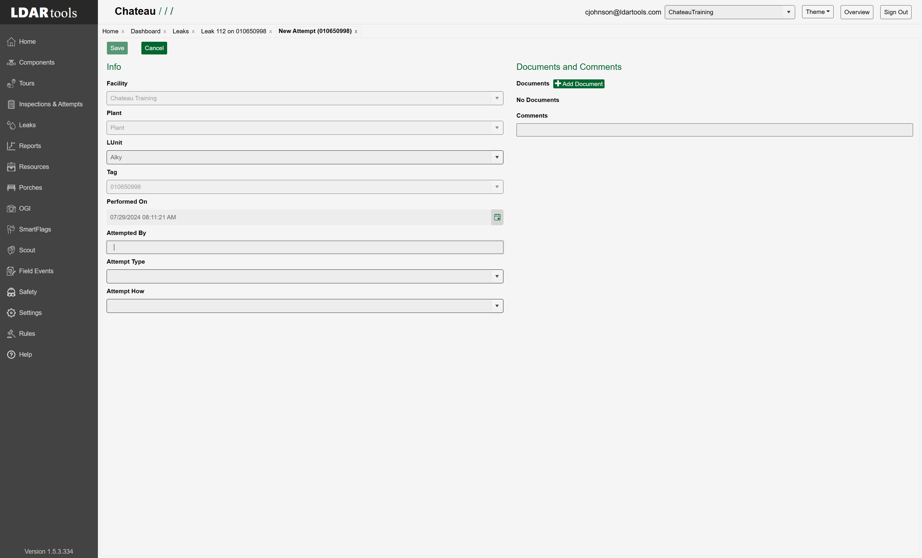 Click on the Calander icon in the Performed On field to add the Date/Time of the repair.
