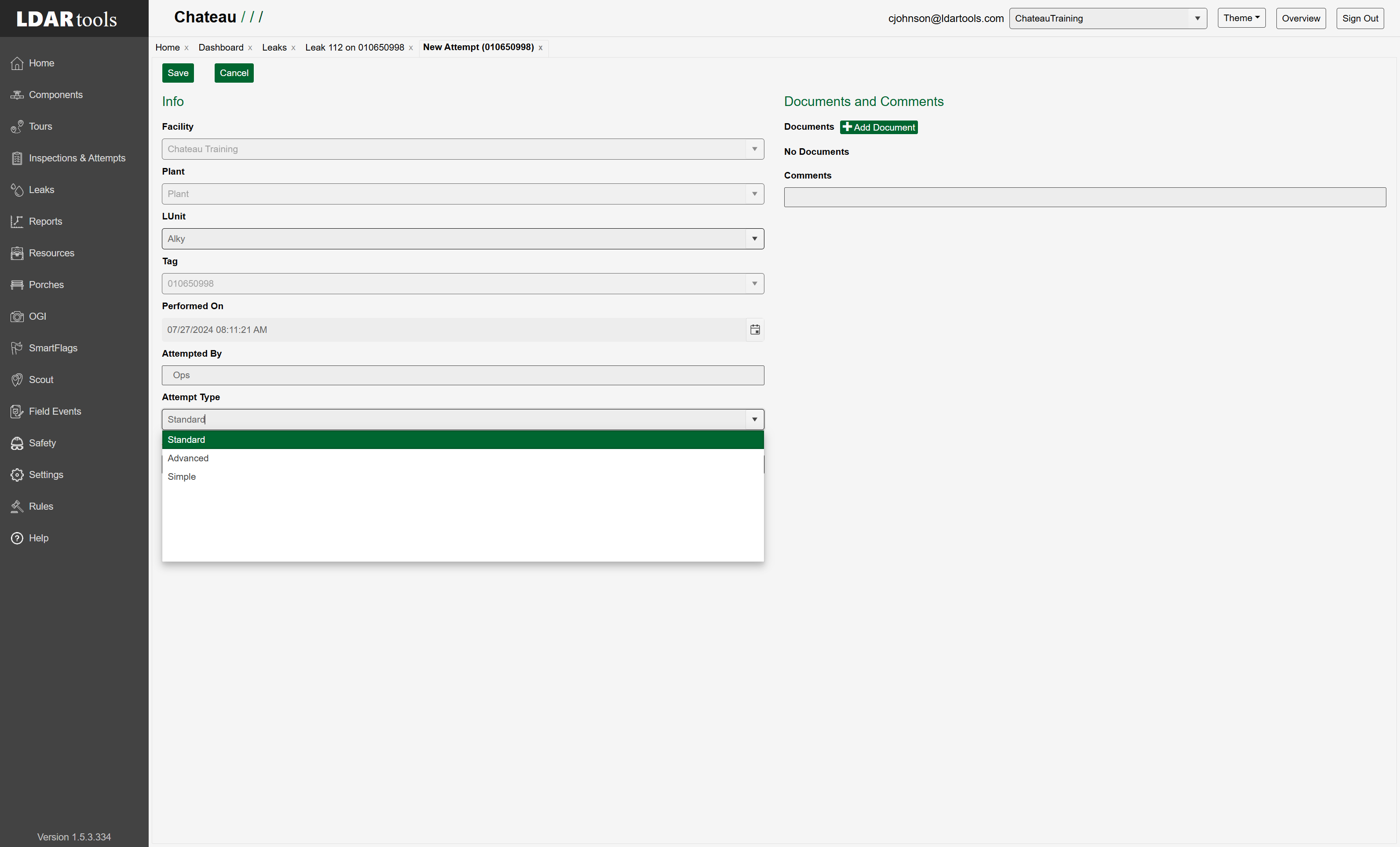 Choose an Attempt Type. This will determine your options in the Attempt How dropdown.