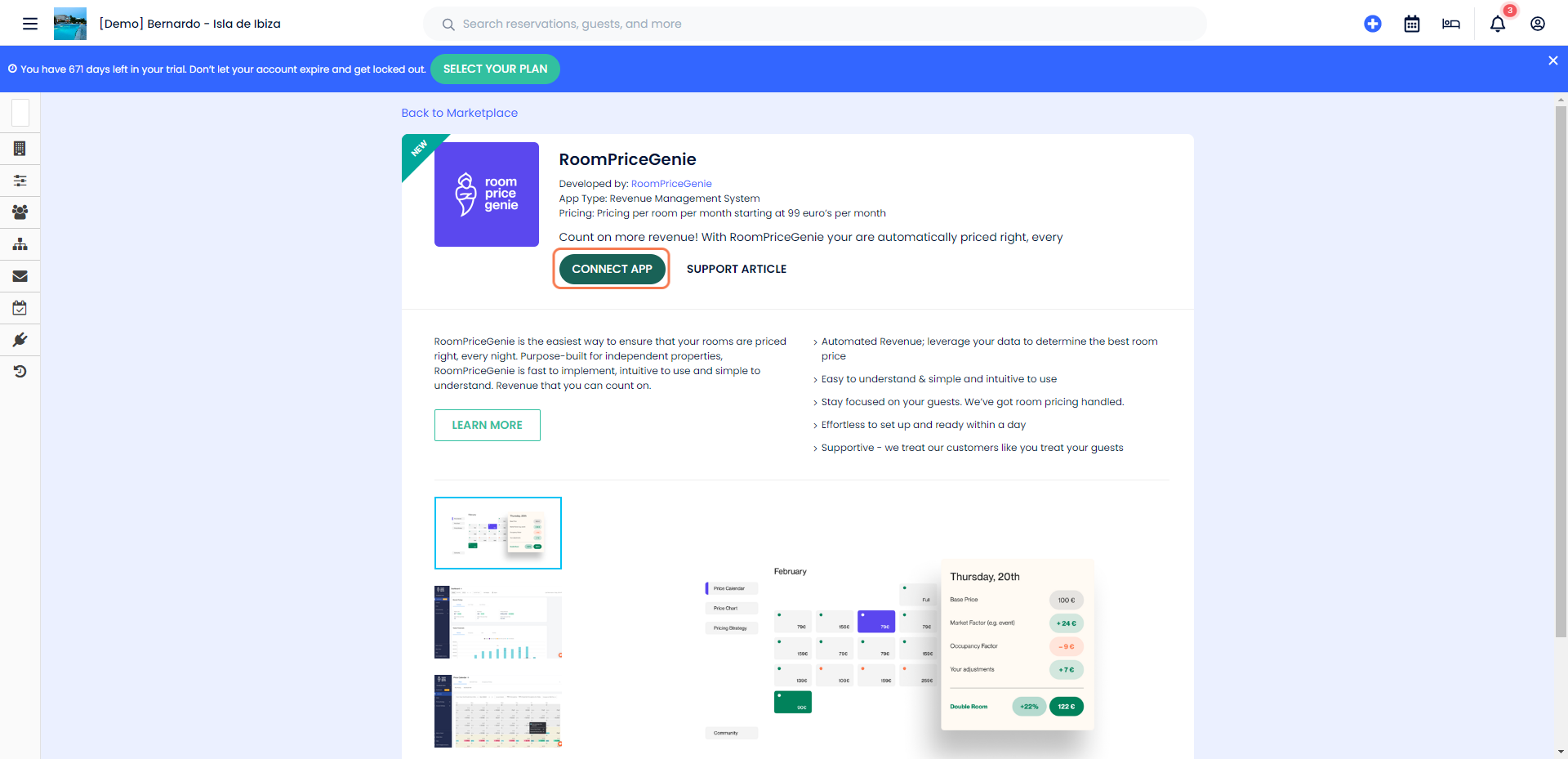 Click on CONNECT APP