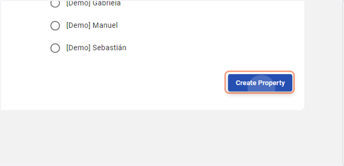 Click on Create Property