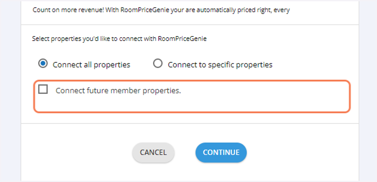 If you wish to connect multiple properties at a later stage