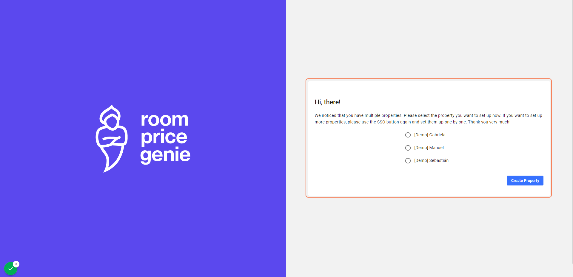 You will be redirected to a RoomPriceGenie page