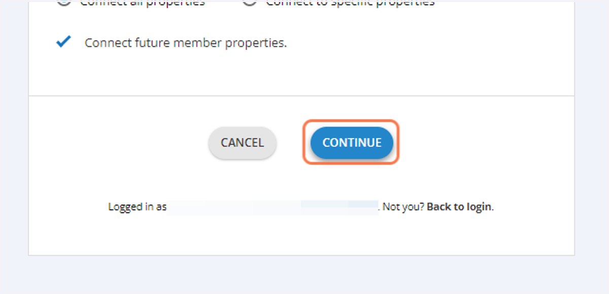 Click on CONTINUE