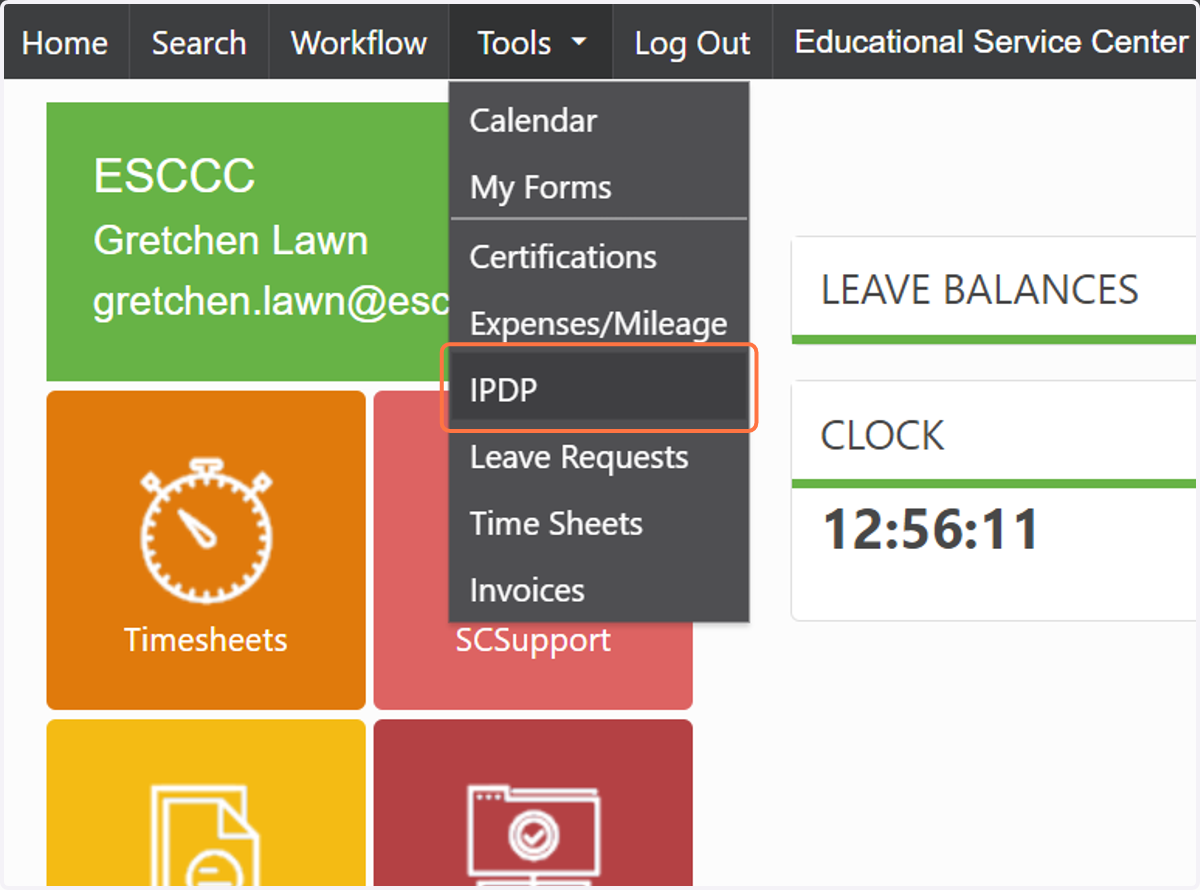 Click on IPDP