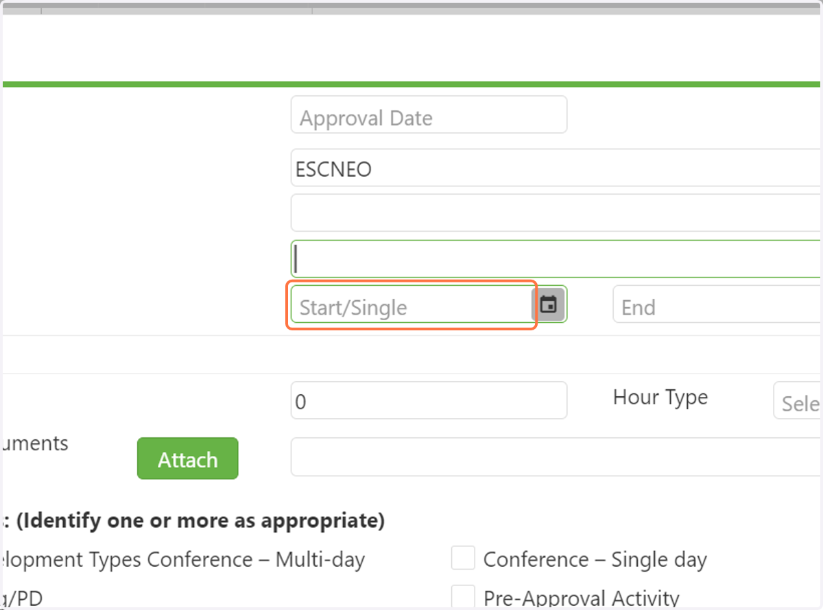 Be sure the date the activity occurred is after the date the IPDP was approved.
