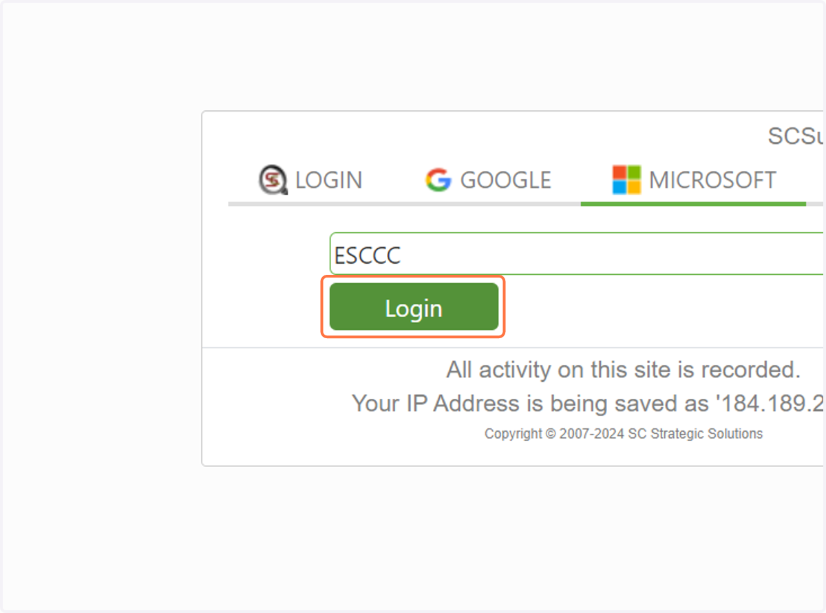 Click on Login