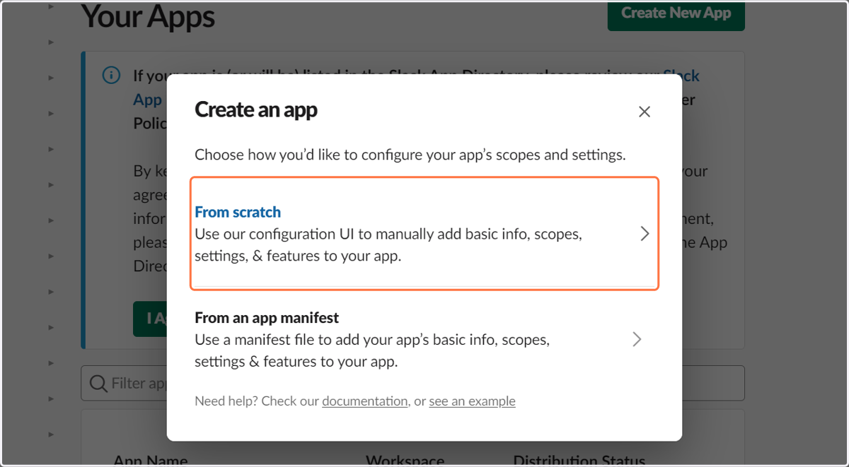 Click on From scratch…