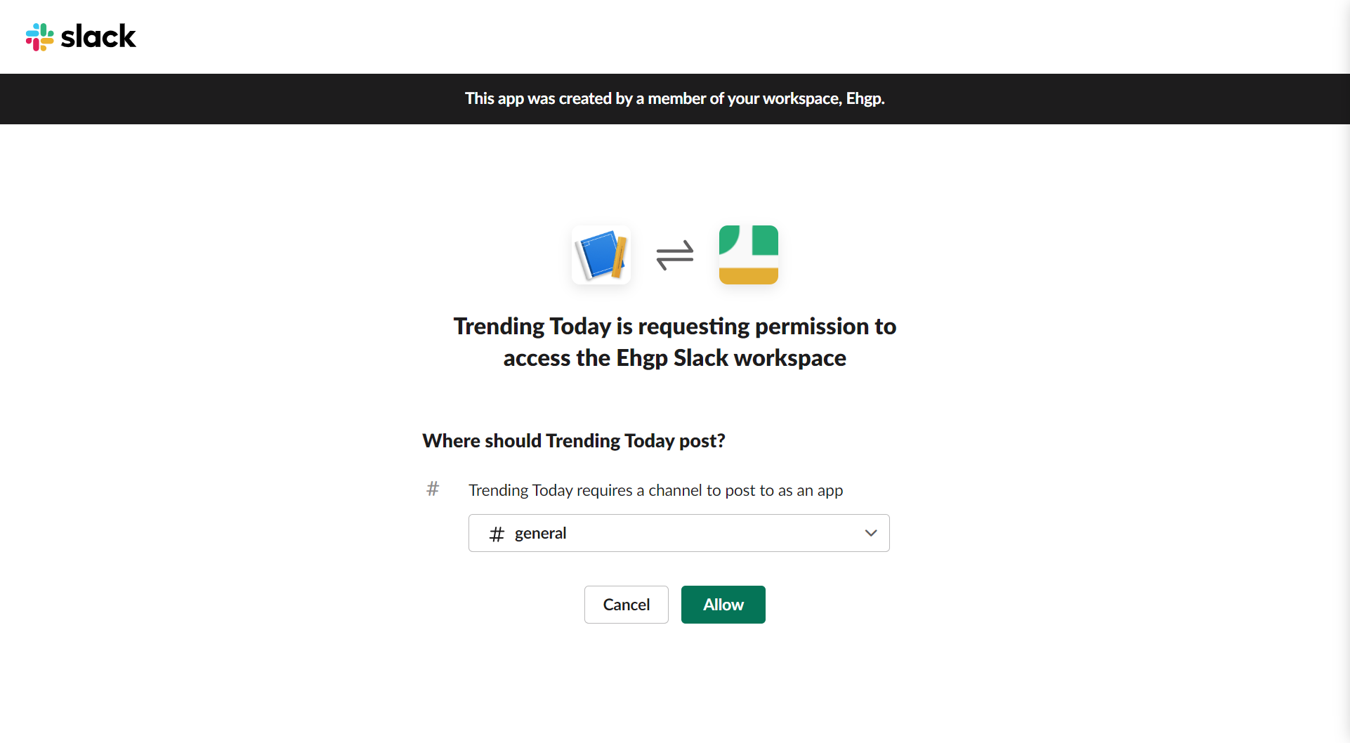 Click on Allow