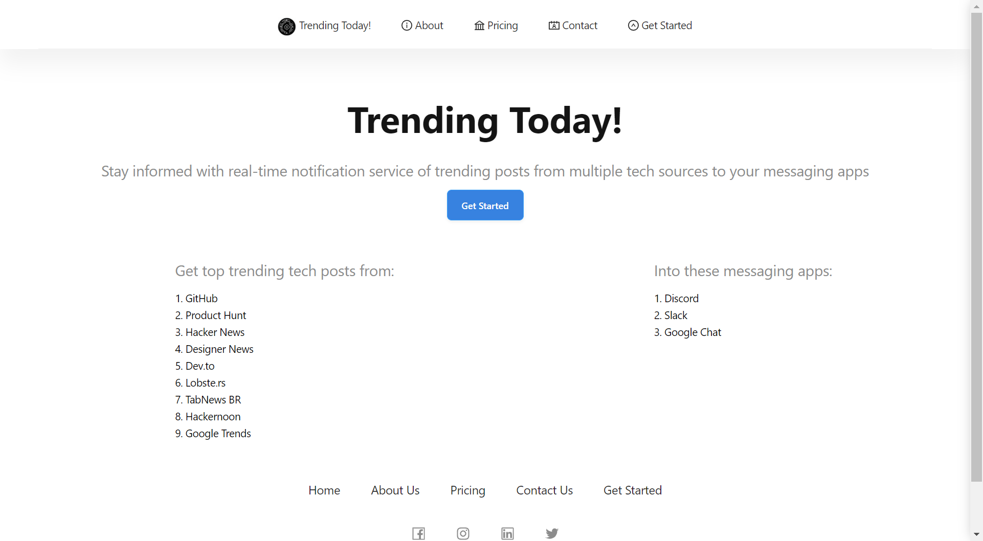 Click on Get Started