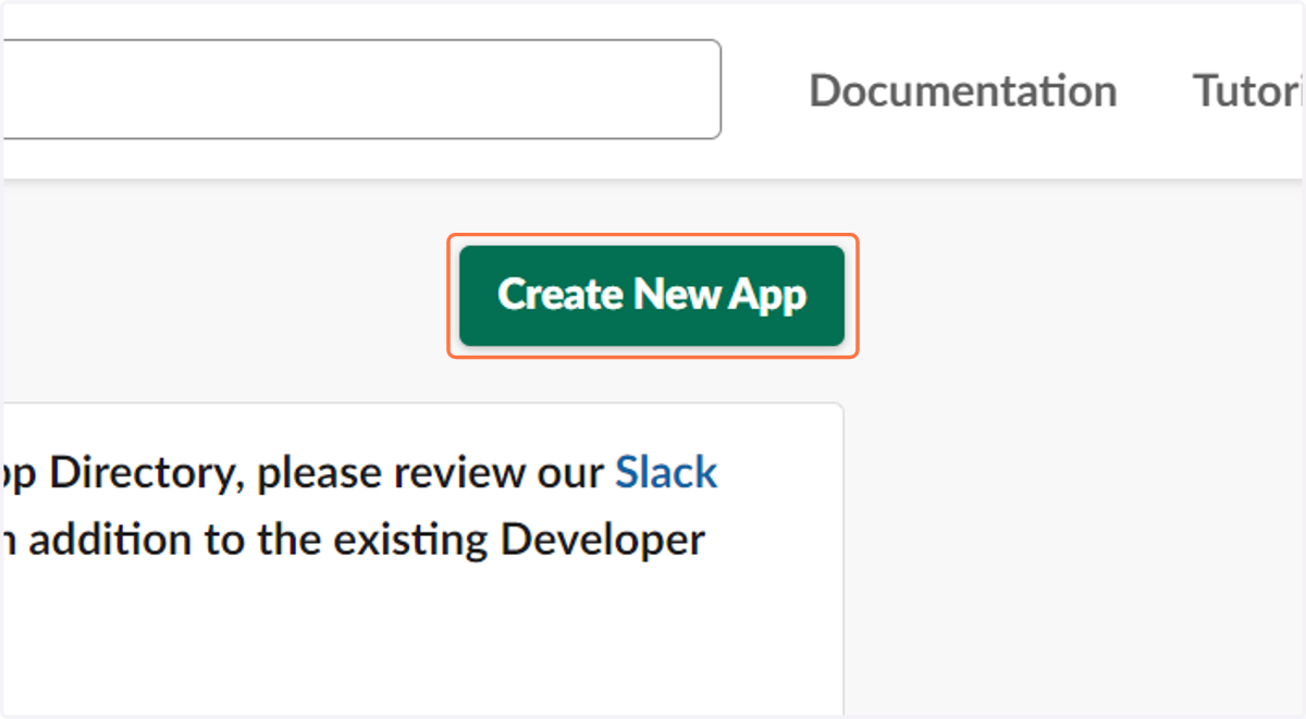 Click on Create New App