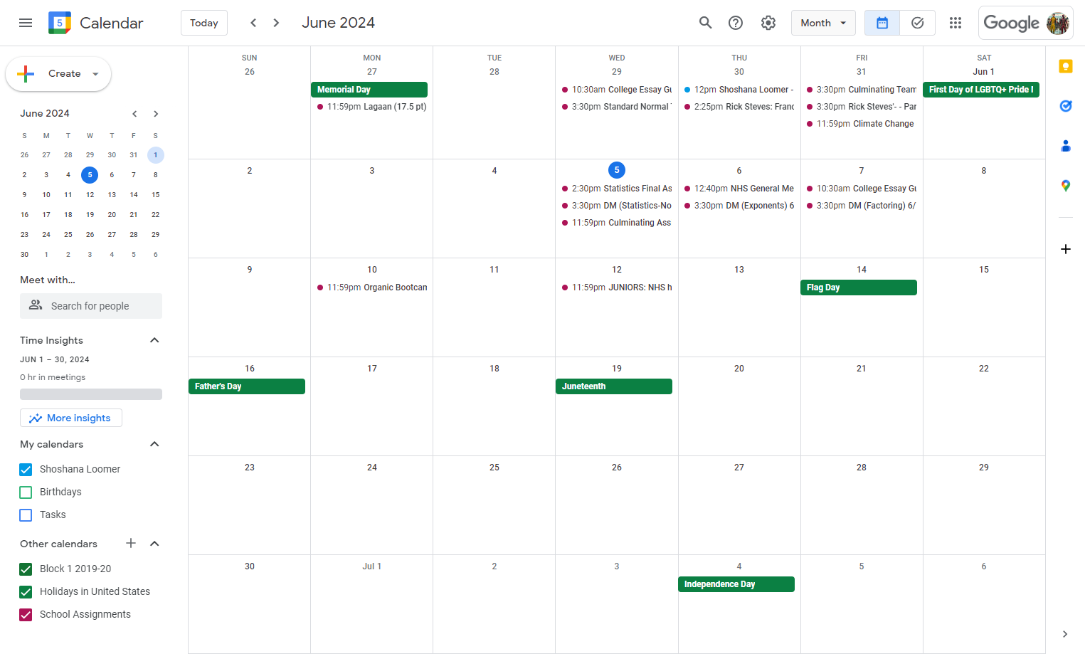 Click on dropdown box to view as month