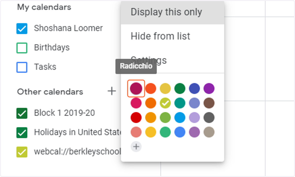 You can change the color of the Schoology calendar