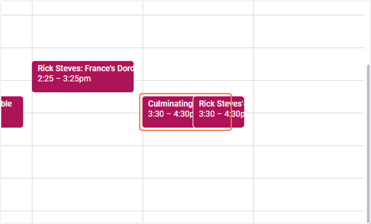 Click on an event to view Assignment, link in Schoology, etc.