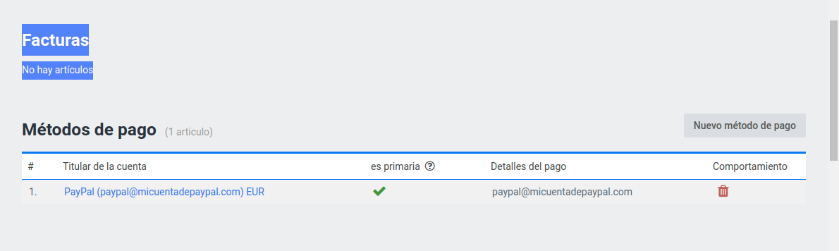 Para ver el estado de tus pagos y facturas