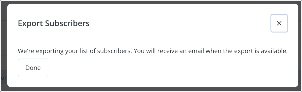 Export your list of contacts as a CSV file