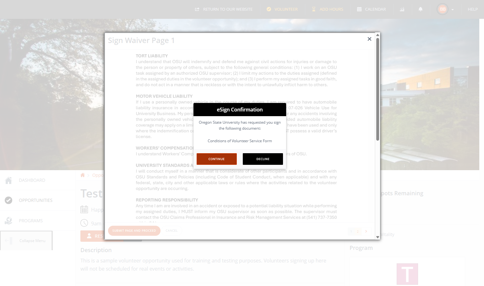 Please click “Continue.”