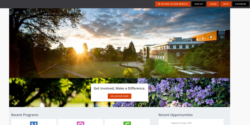 Go to the Volunteer Hub login page, click on the login button. Select the sign-up method you originally used and log in to the system.
