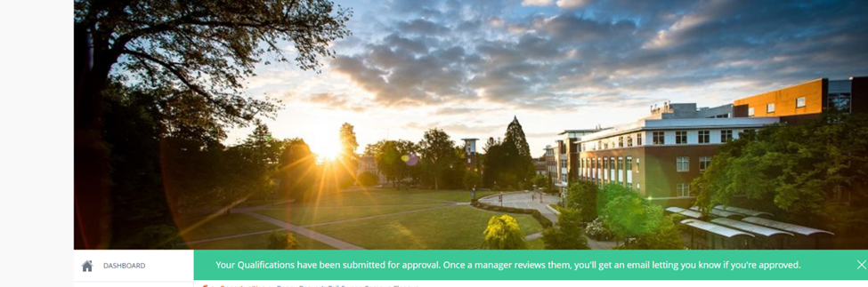 Once you've completed and submitted your qualifications, you'll be redirected back to the opportunity page