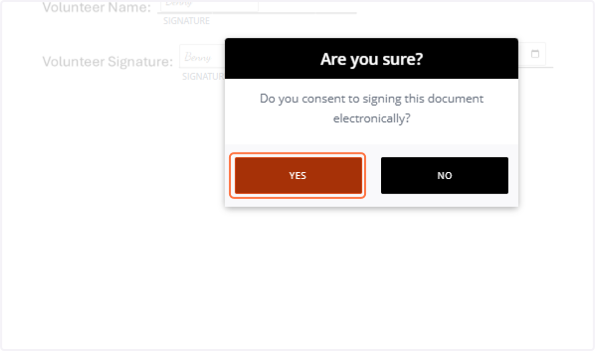 Please click “Yes” to continue.
