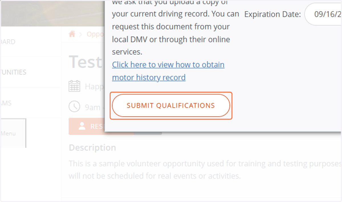 Click “Submit Qualifications.”