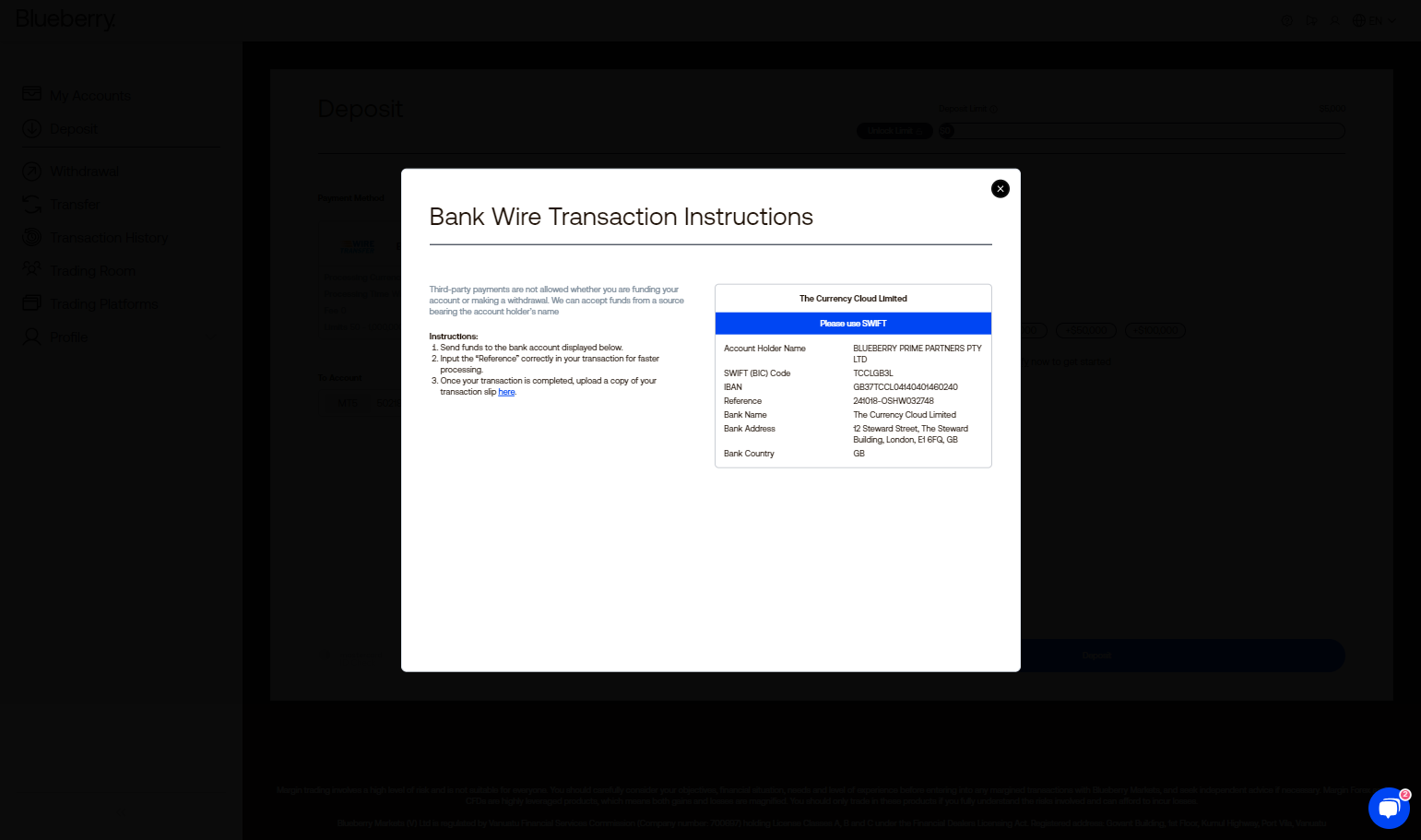 Once your transaction is completed, upload a copy of your transaction slip by clicking on "here".