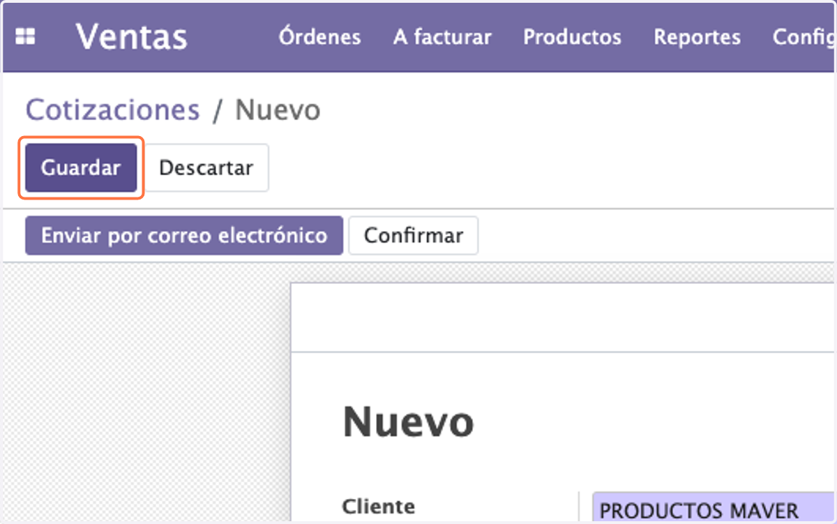 Click en Guardar