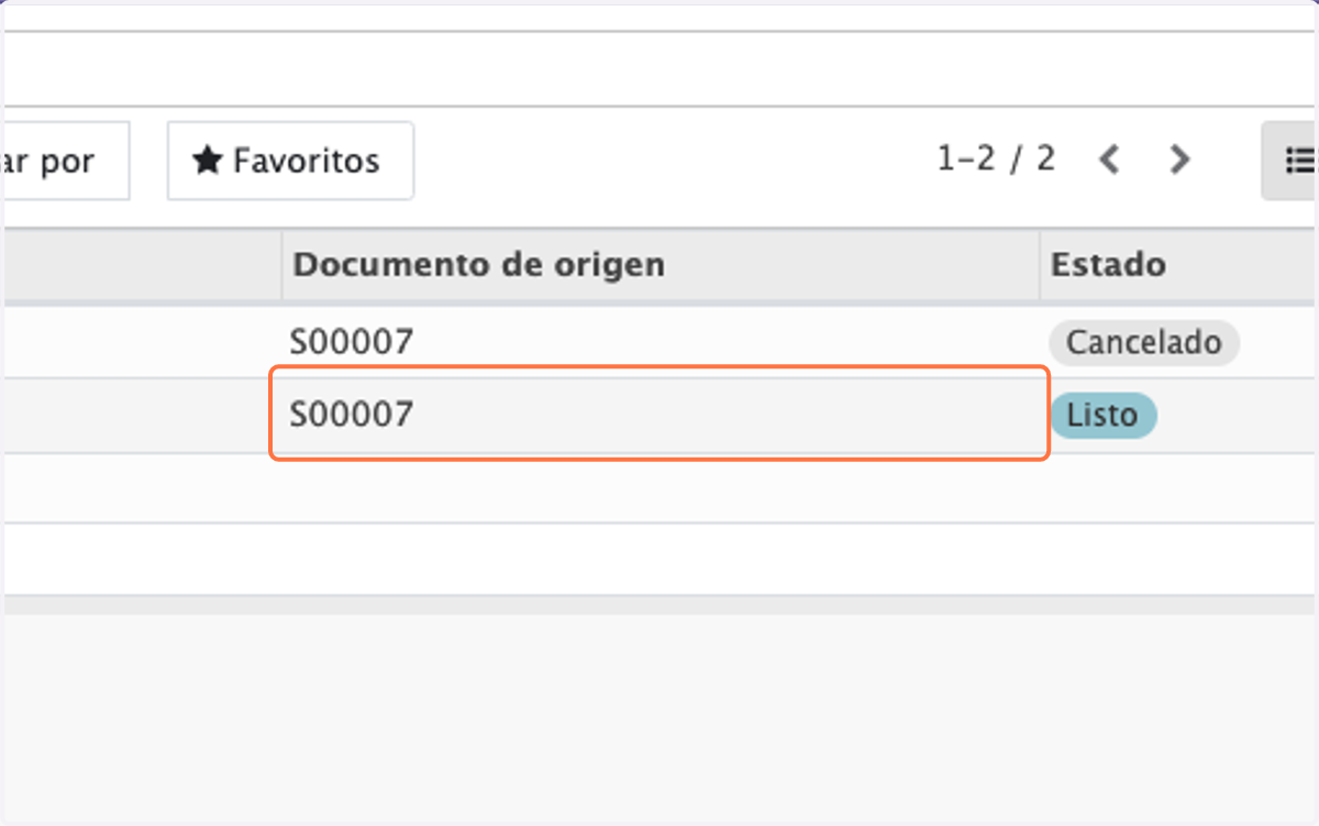 Click en la Referencia que tenga como Estado "Listo"