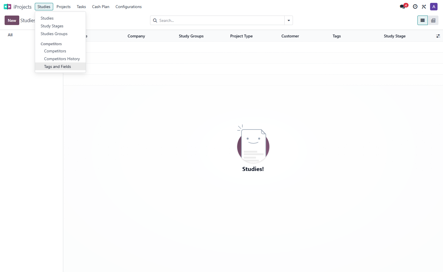 Click on Tags and Fields