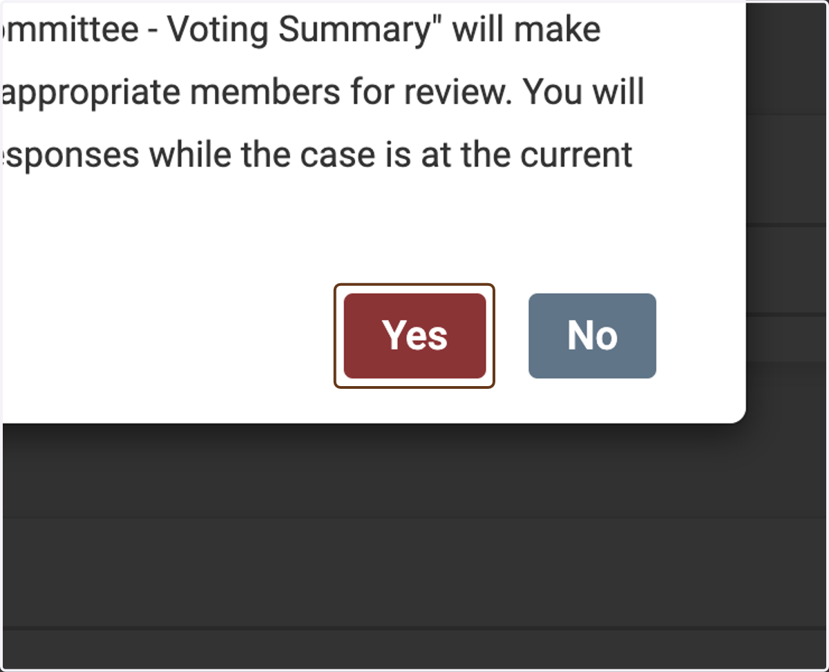 Click on Yes