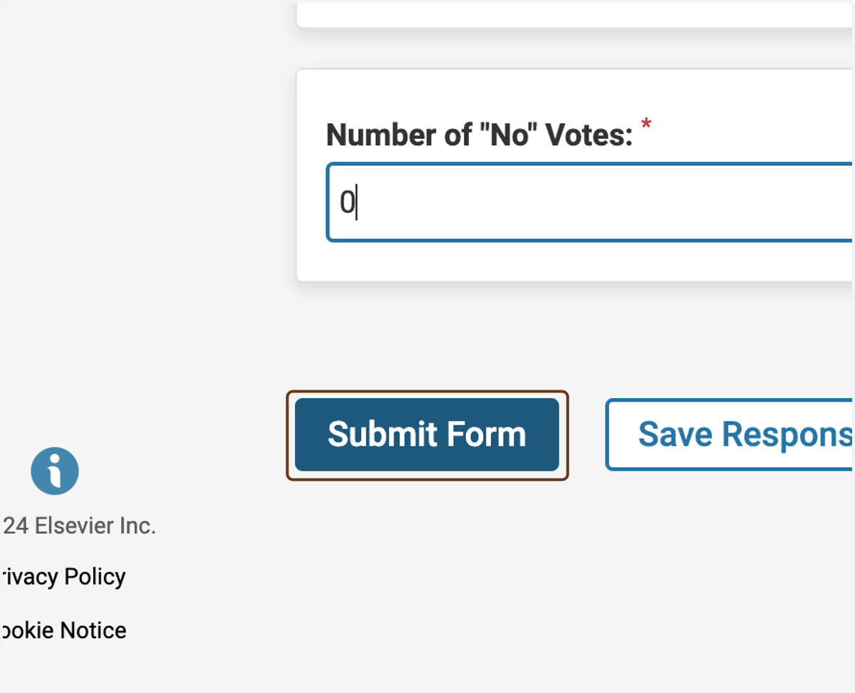 Click on Submit Form
