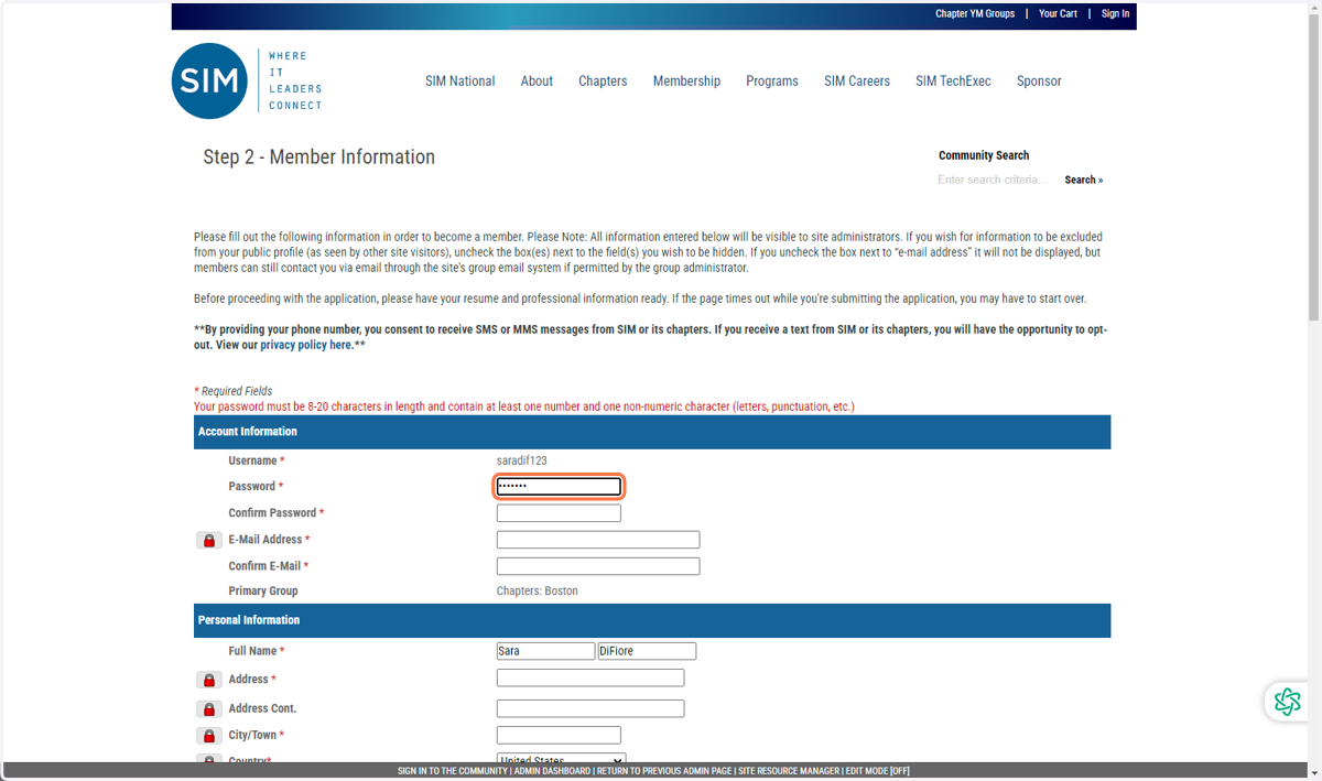 Complete your application by filling in all required and applicable fields. Required fields will be marked with a red asterisk.