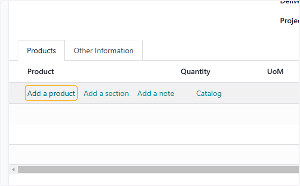 Click on Add a product