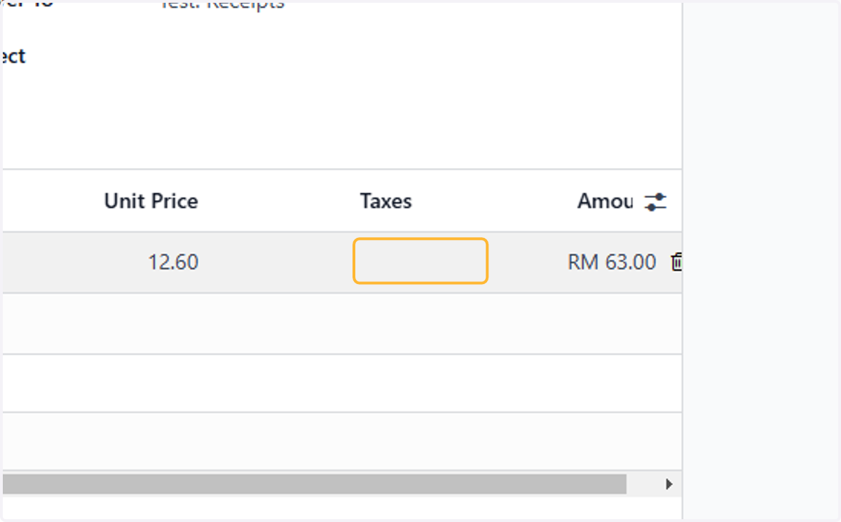 Select taxes, if required