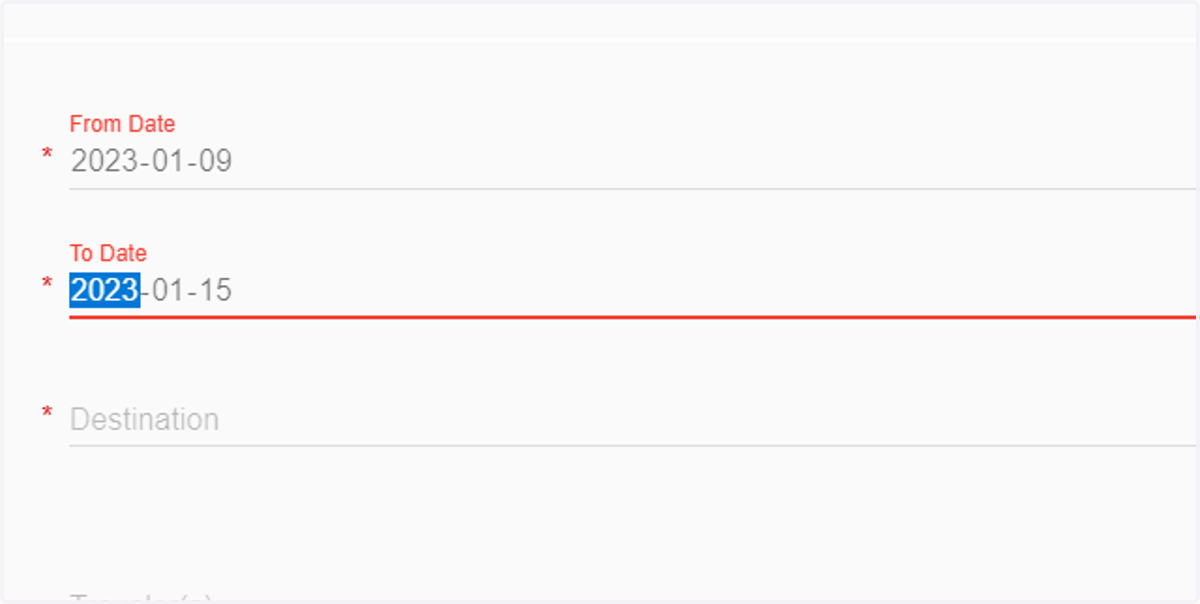 Same thing here, type which date you are returning