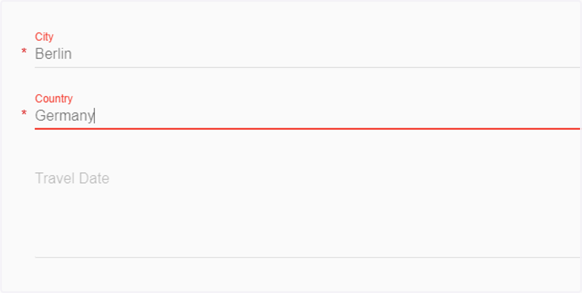 Type in Country