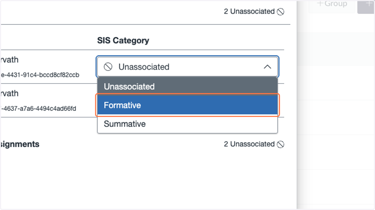 Click on Formative