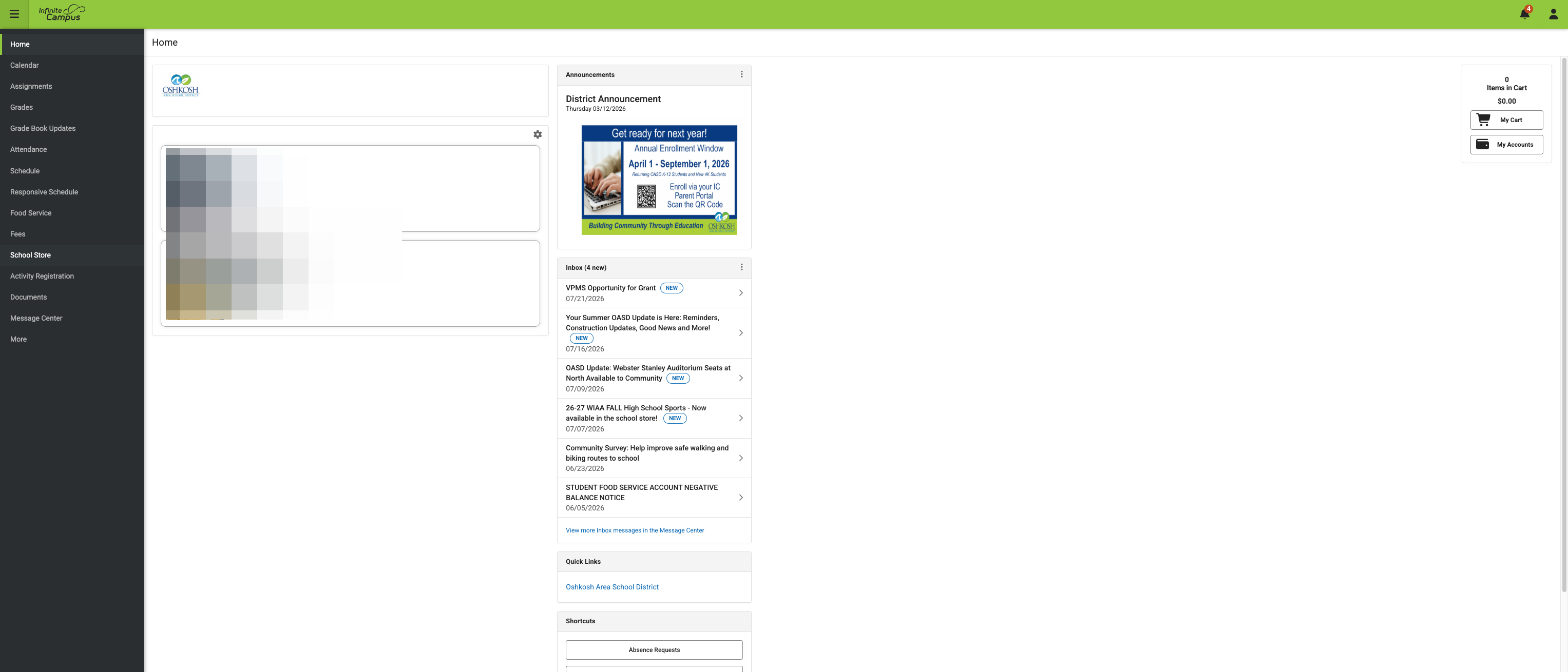 Click on School Store