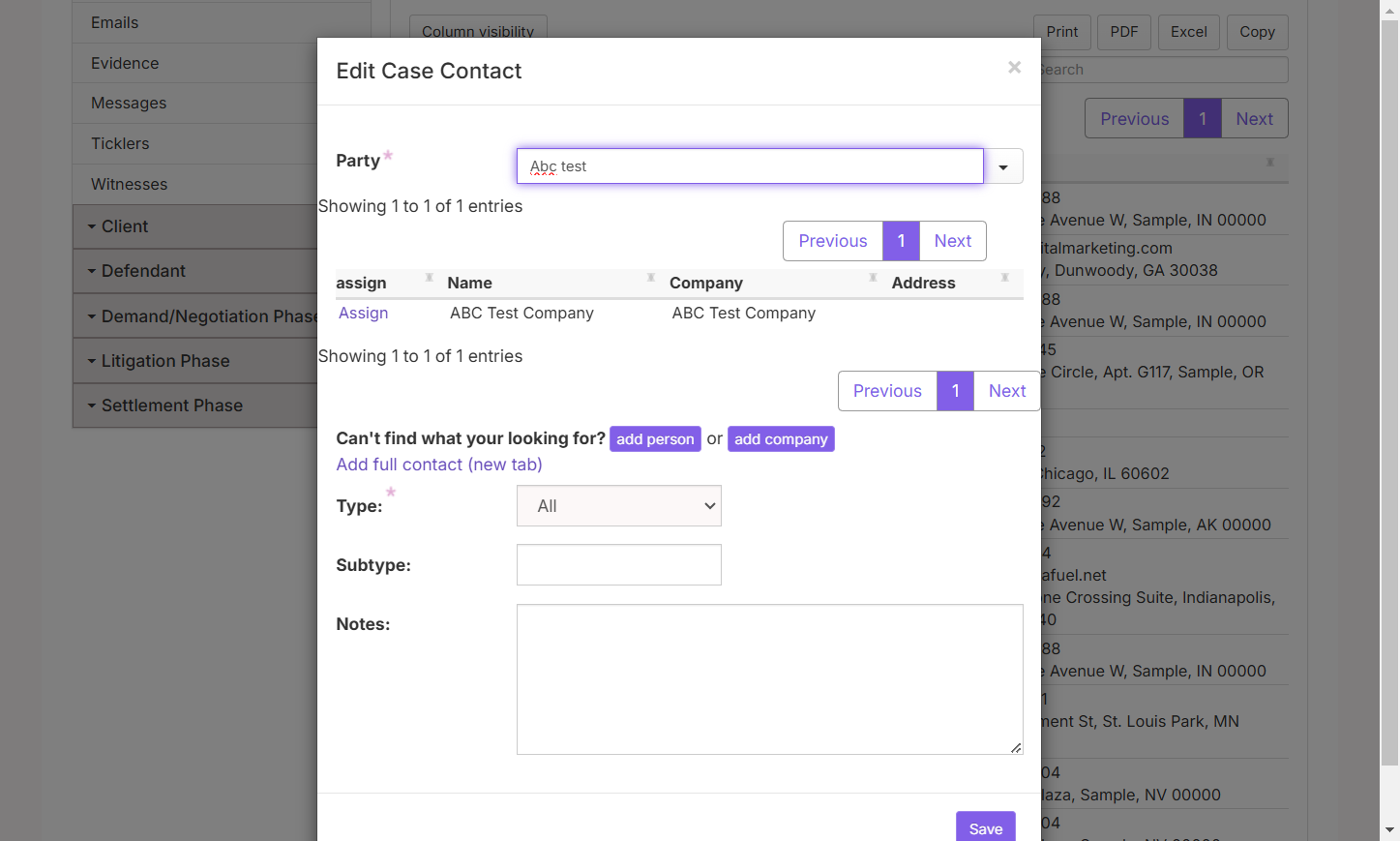 Click on Name: activate to sort column ascending