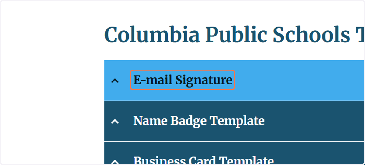 Select E-mail Signature