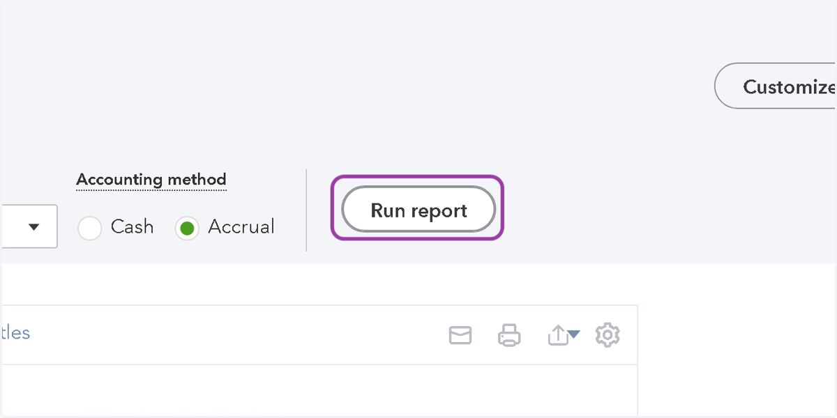 Click on Run report