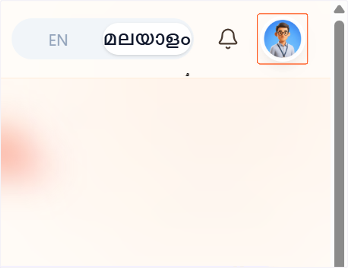 Click on the profile/avatar icon.