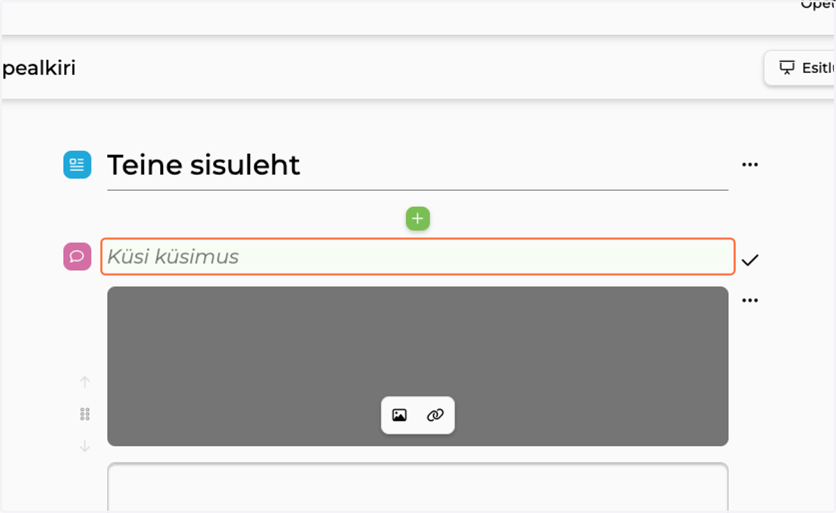 Click on Küsi küsimus