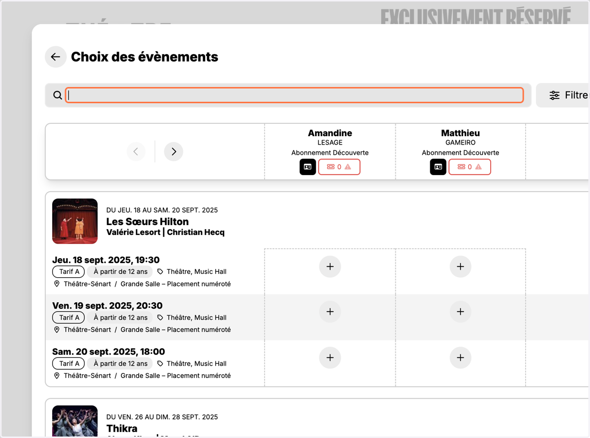 Utilisez le moteur de recherche