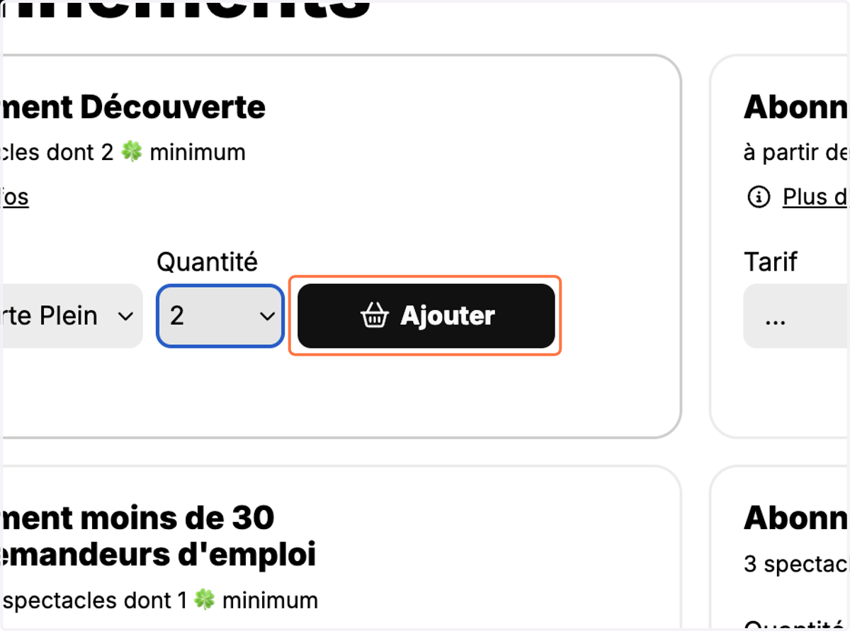 Cliquez sur Ajouter au panier