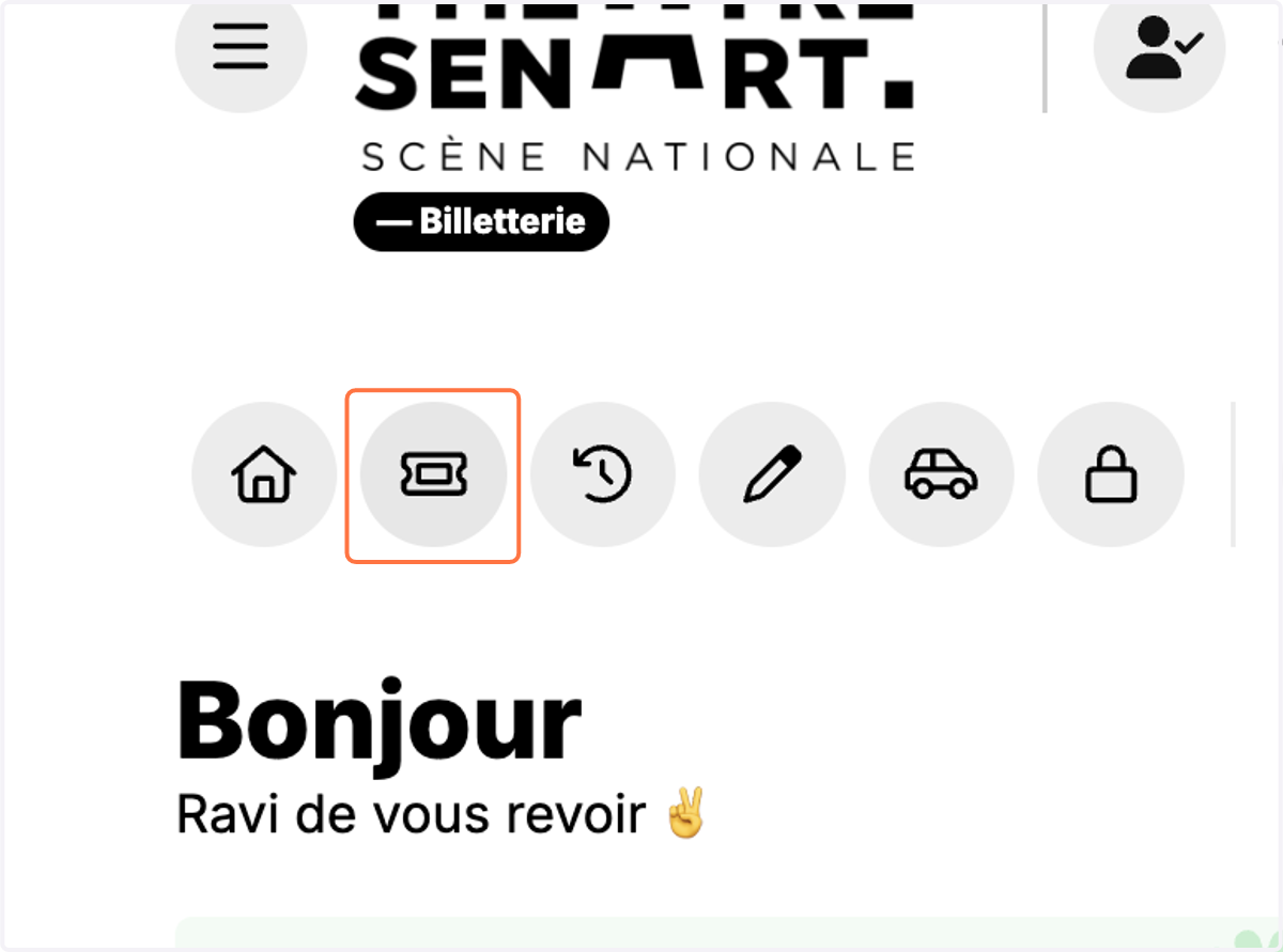 Cliquez sur le billet