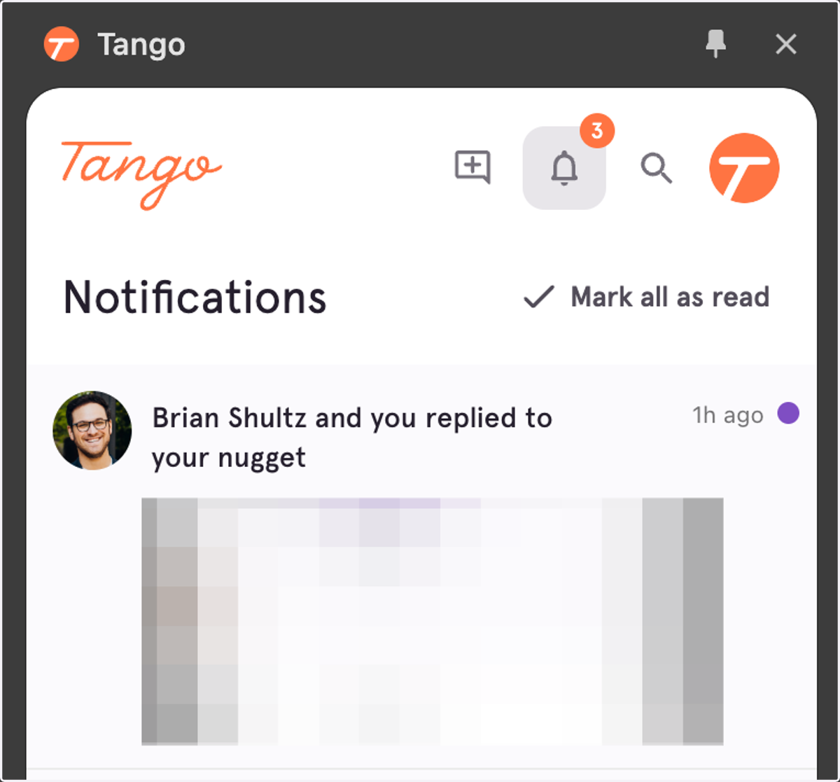 Your notifications will open in the side panel of your browser.