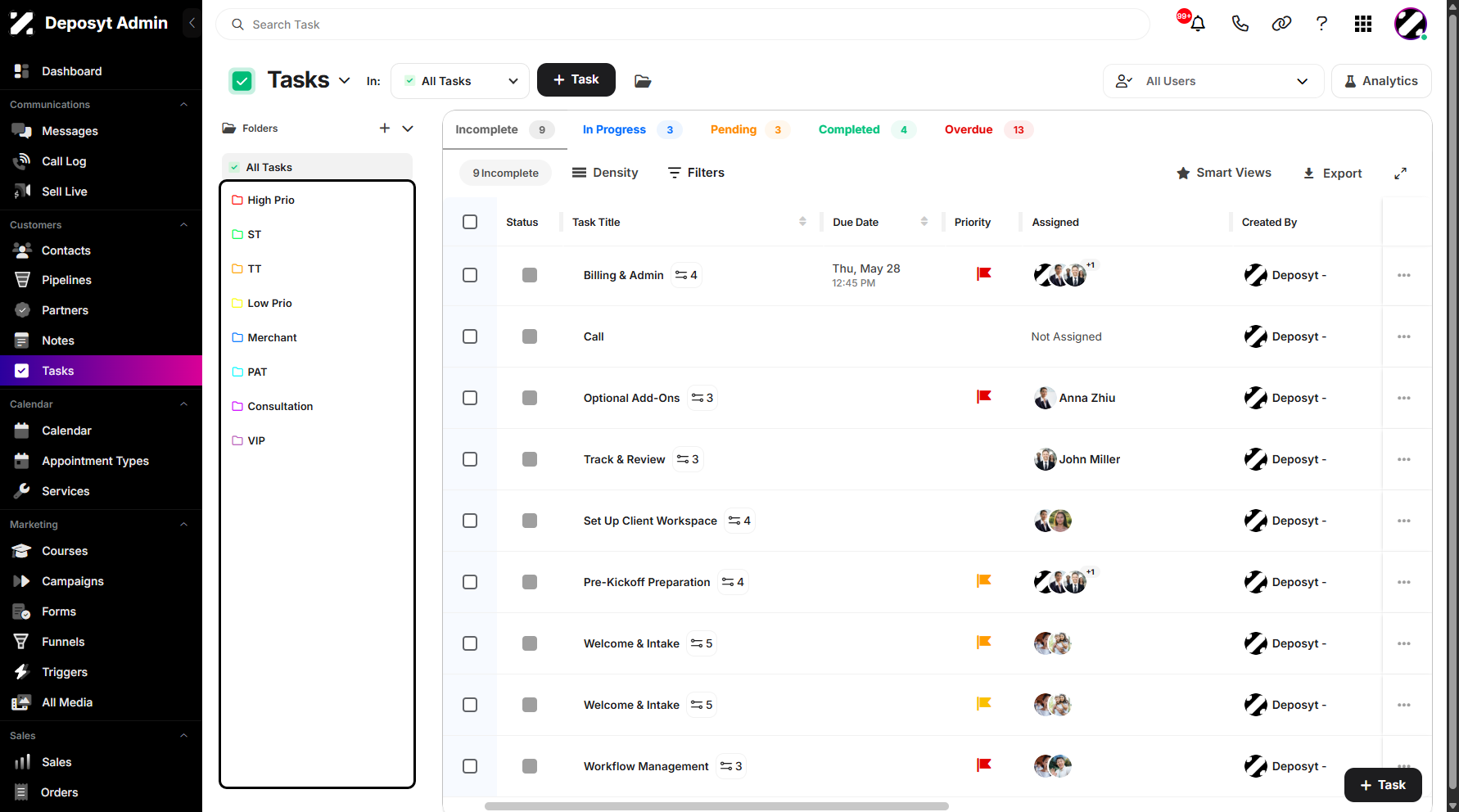 Step 5:The folder list will be displayed on the left-hand side of your screen.