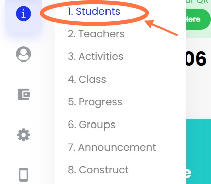 Klik 'Students'.