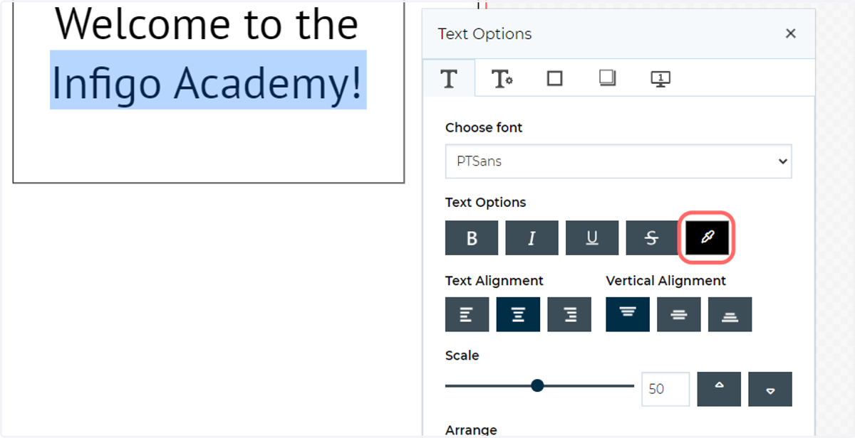 Launch your MegaEdit product and add or select a text field.