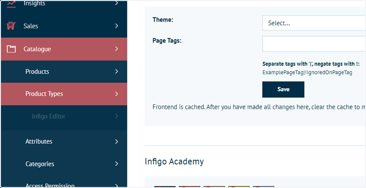 Click on Product Types